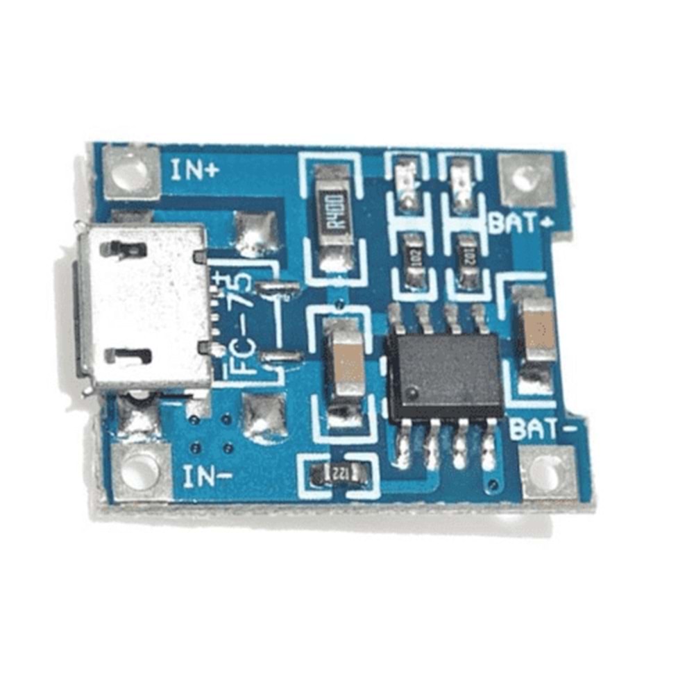 TP4056 5V 1A Li-Pil Şarj Modülü (Mikro USB)