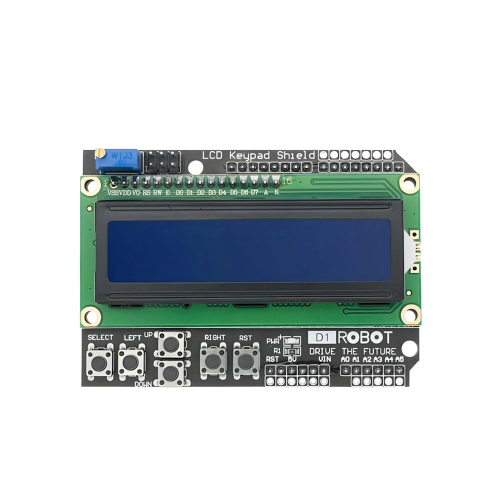 LCD1602 Tuş Takımlı Ekran Shield (Mavi)