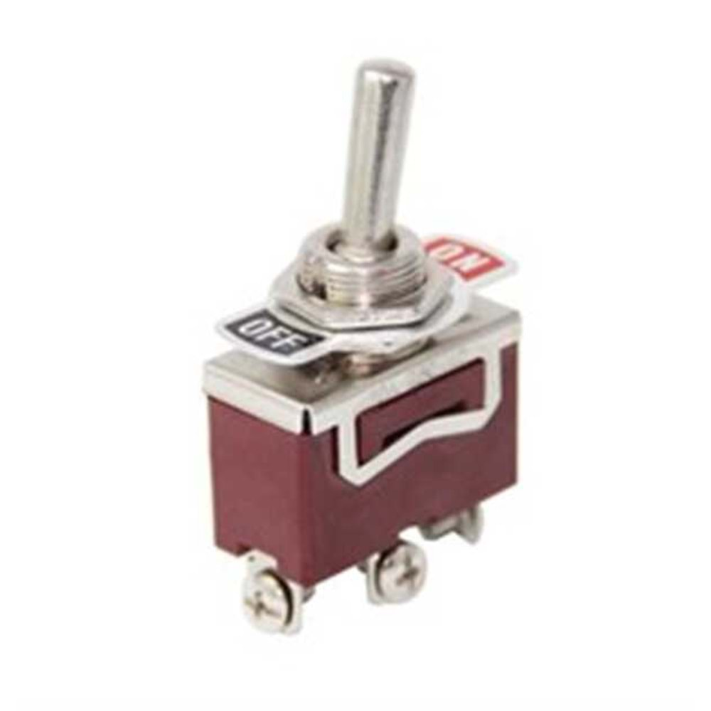 IC-155S Toggle Switch 3P (On)-Off-(On) Büyük Boy Vidalı Yaylı Swion Çap 12mm