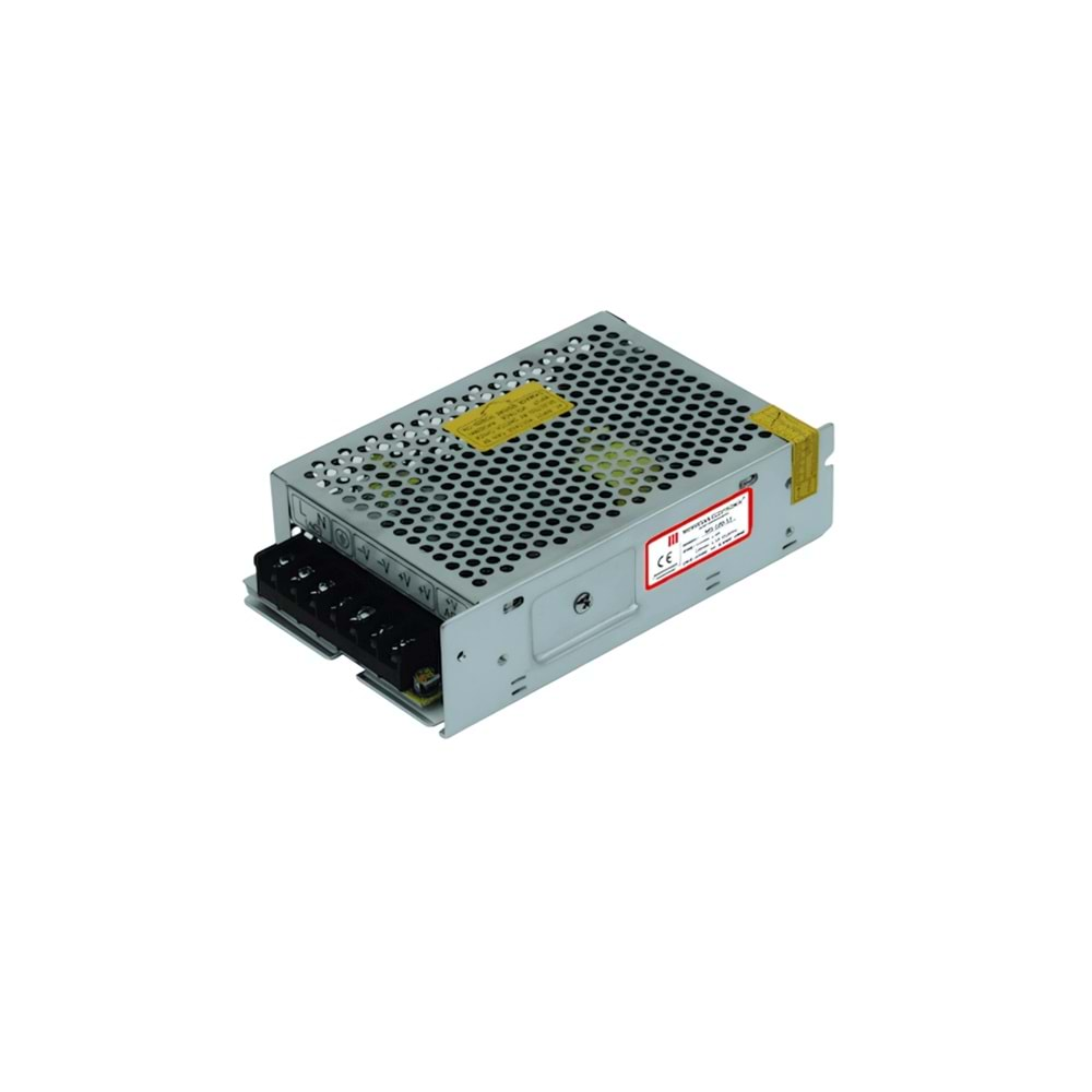 12V 8.3A 100W Metal Kasa Adaptör - SMPS, İç Mekan MT-100-12 Mervesan