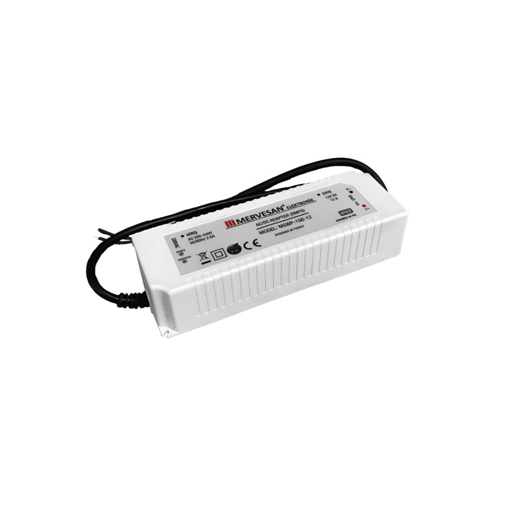 5V 30A 150W Sabit Voltaj SMPS IP-67, Metal Kasa Dış Mekan MTWP-1505 Mervesan