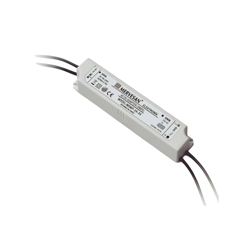 12V 1.5A 18W Sabit Voltaj SMPS IP-67, Dış Mekan Plastik Kasa MTWP-18-12 Mervesan