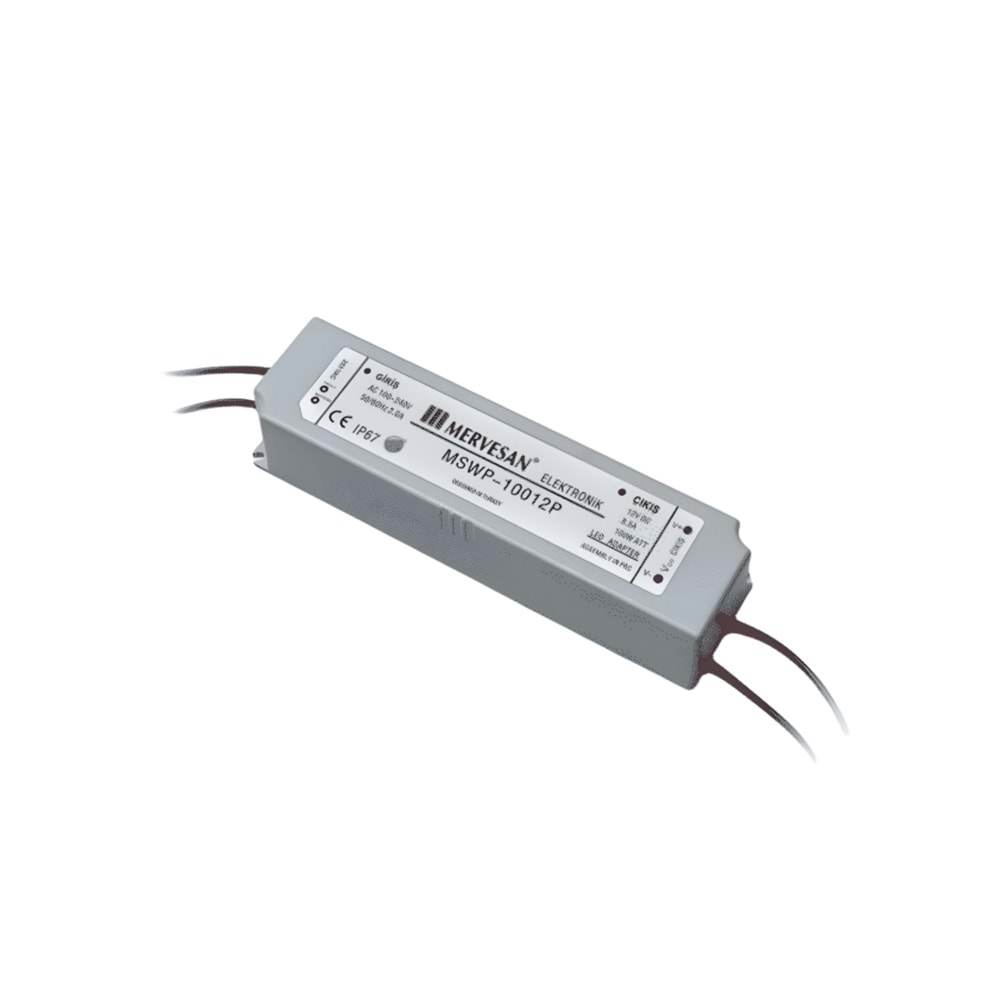 5V 20A 100W Sabit Voltaj SMPS IP-67, Metal Kasa Dış Mekan MTWP-1005 Mervesan