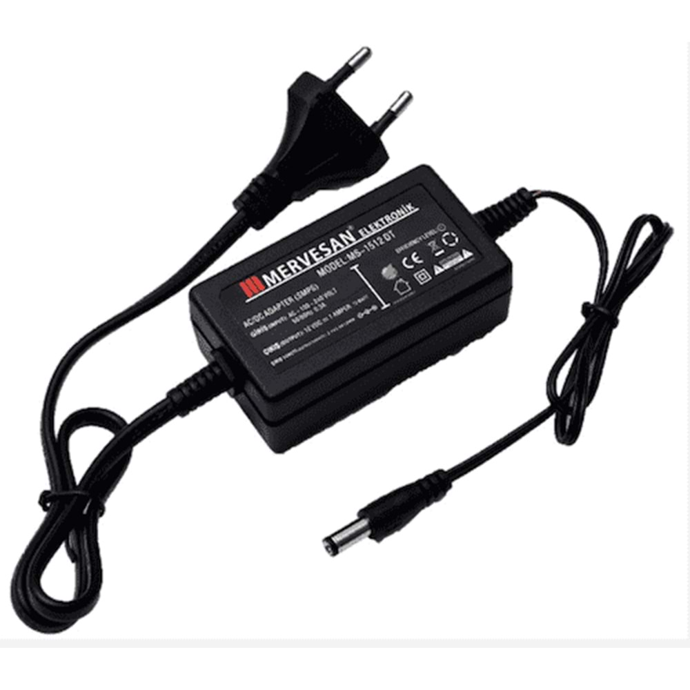 12V 1A 15W Masa Üstü Adaptör MT-1512DT Mervesan