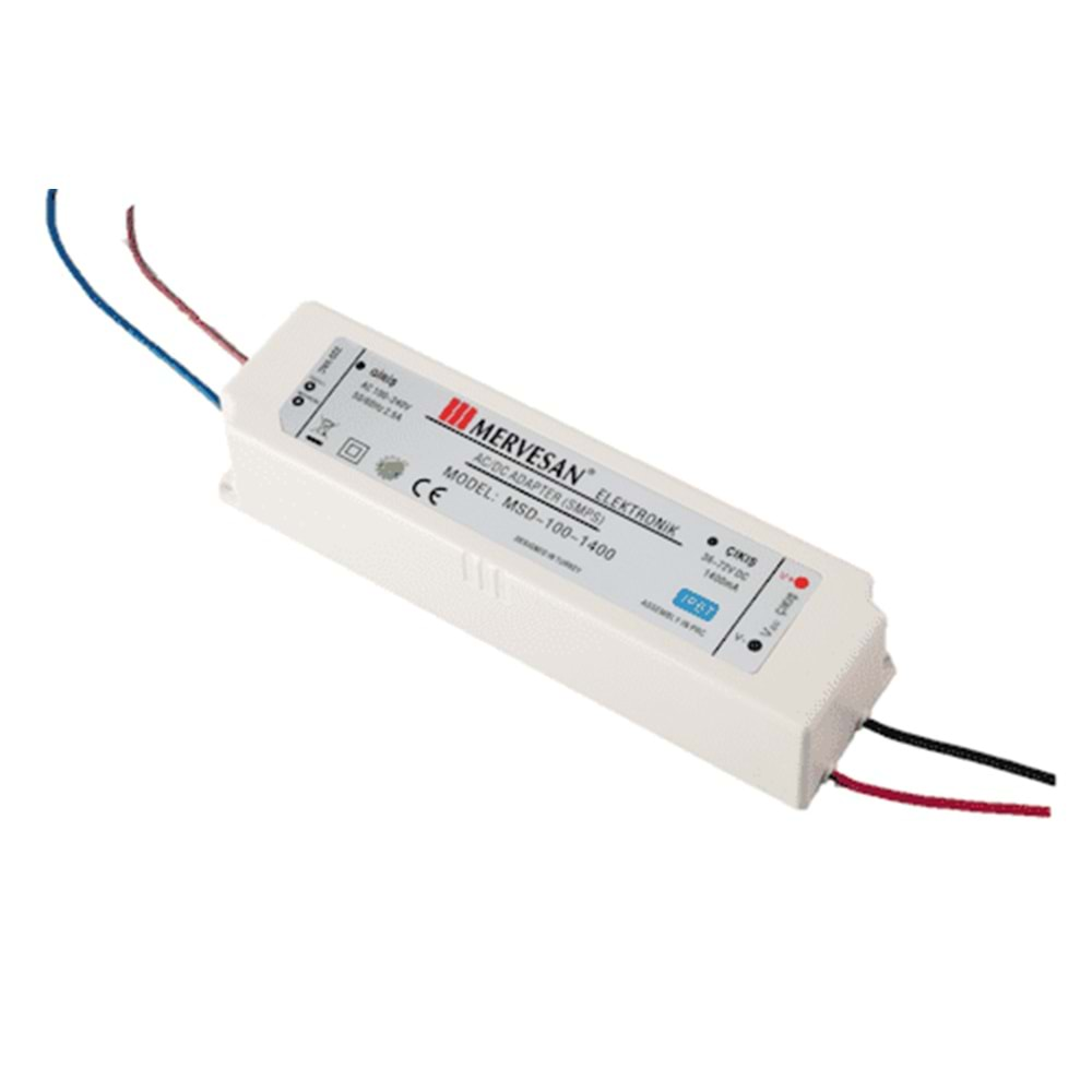 29-58V 1750 mA. 100W LED Sürücü SMPS IP-67, Sabit Akım Led Driver MTD-100-1750 Mervesan