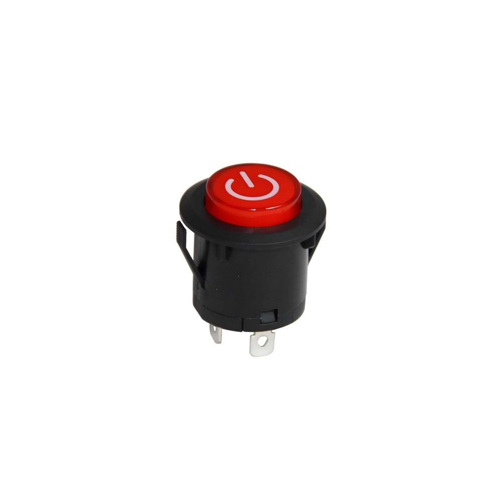 IC-180E 26mm Yaylı Rocker Buton Işıksız (Power) Simgeli