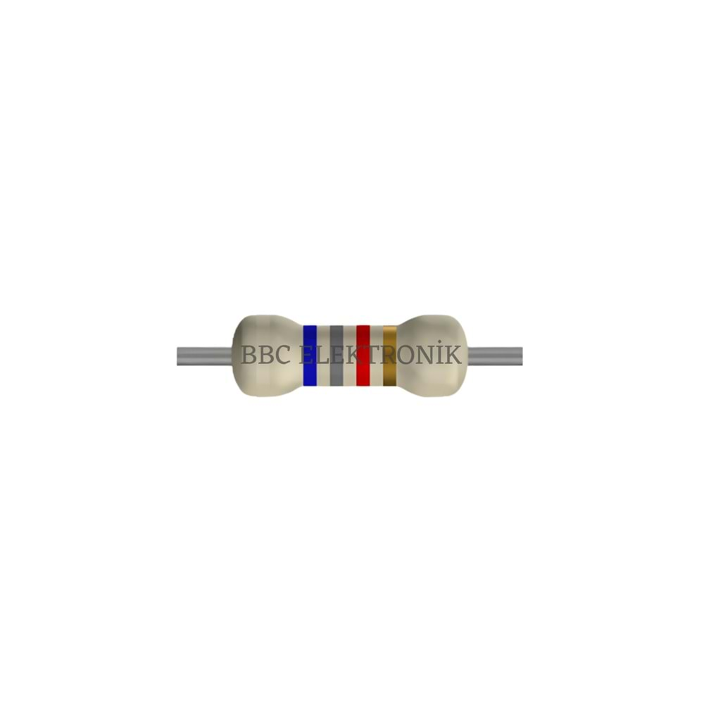 6.8 KOhm 1 Watt Direnç - Resistor, 6K8