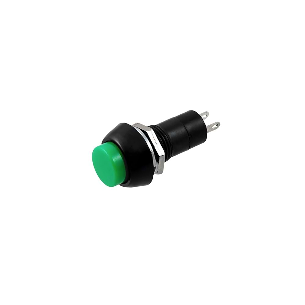 IC-186 Buton Çap 12mm Yaylı (Pbs11b), Yeşil Renk