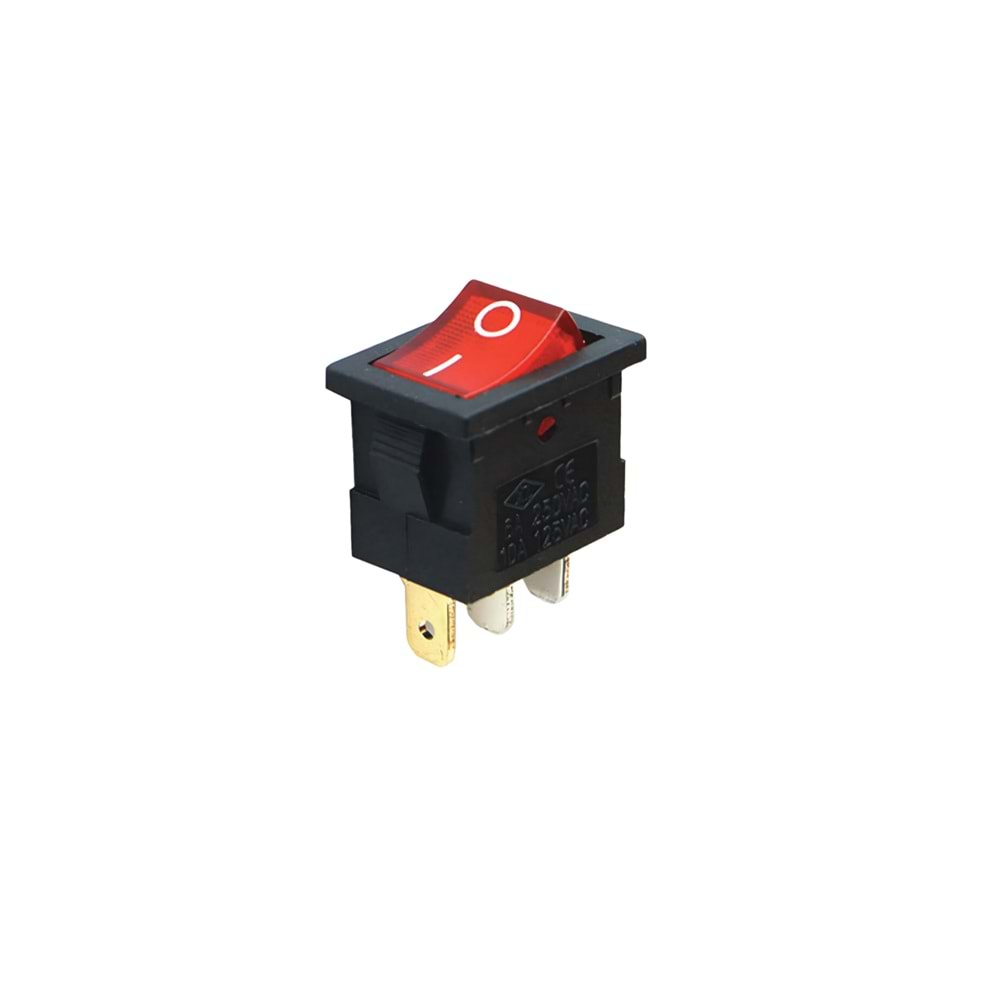 IC-118 Mini Işıklı Anahtar On-Off 3P, Sarı Renk