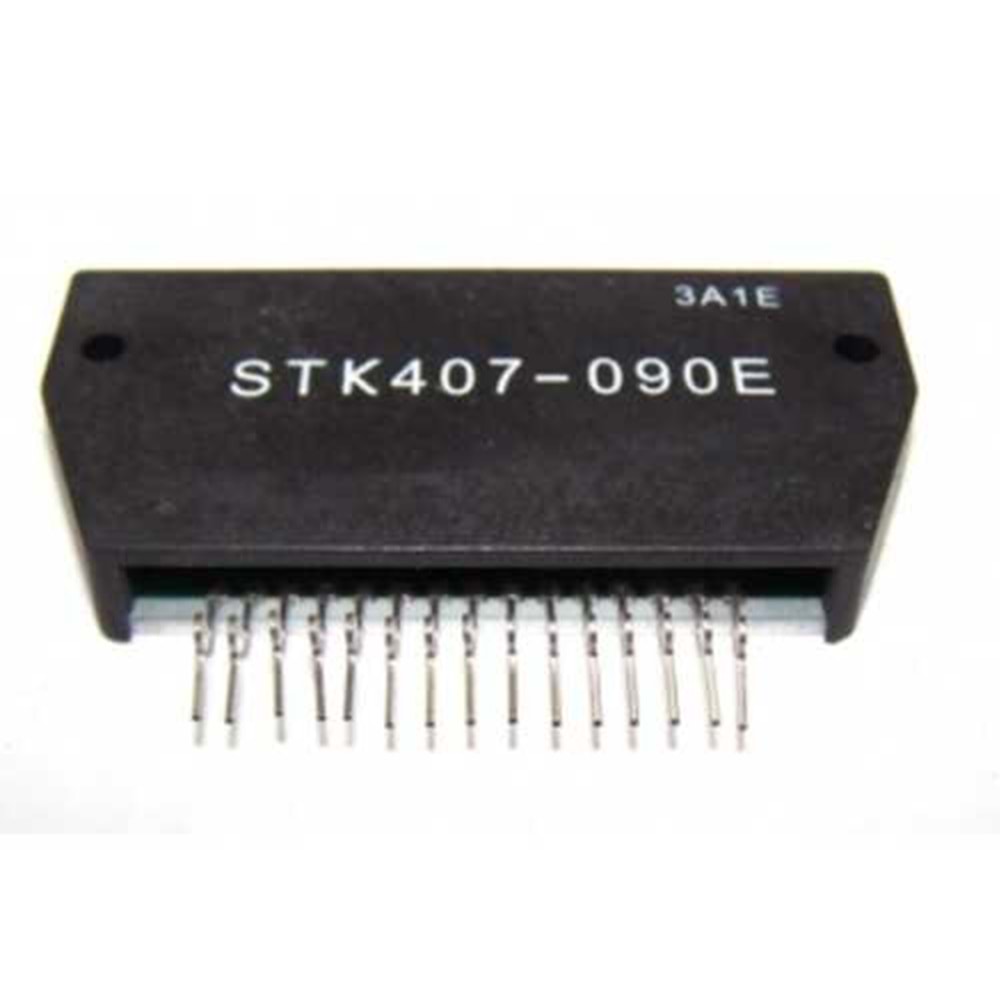 STK407-090E Entegre Integrated circuit (hybrid tec.logy) Dual power audio amplifier 2x90W