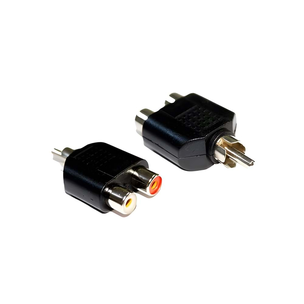 2 RCA Dişi - 1 RCA Erkek Çevirici