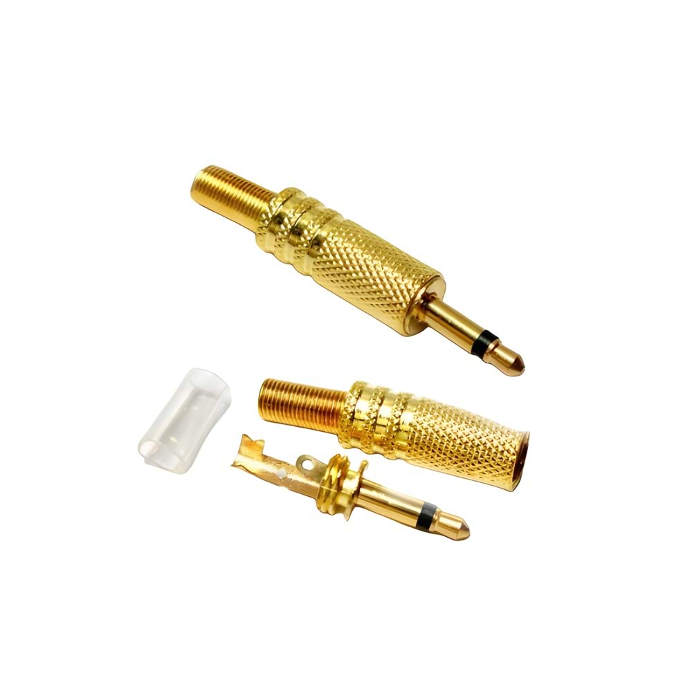 3.5 mm Mono Erkek Jack Gold