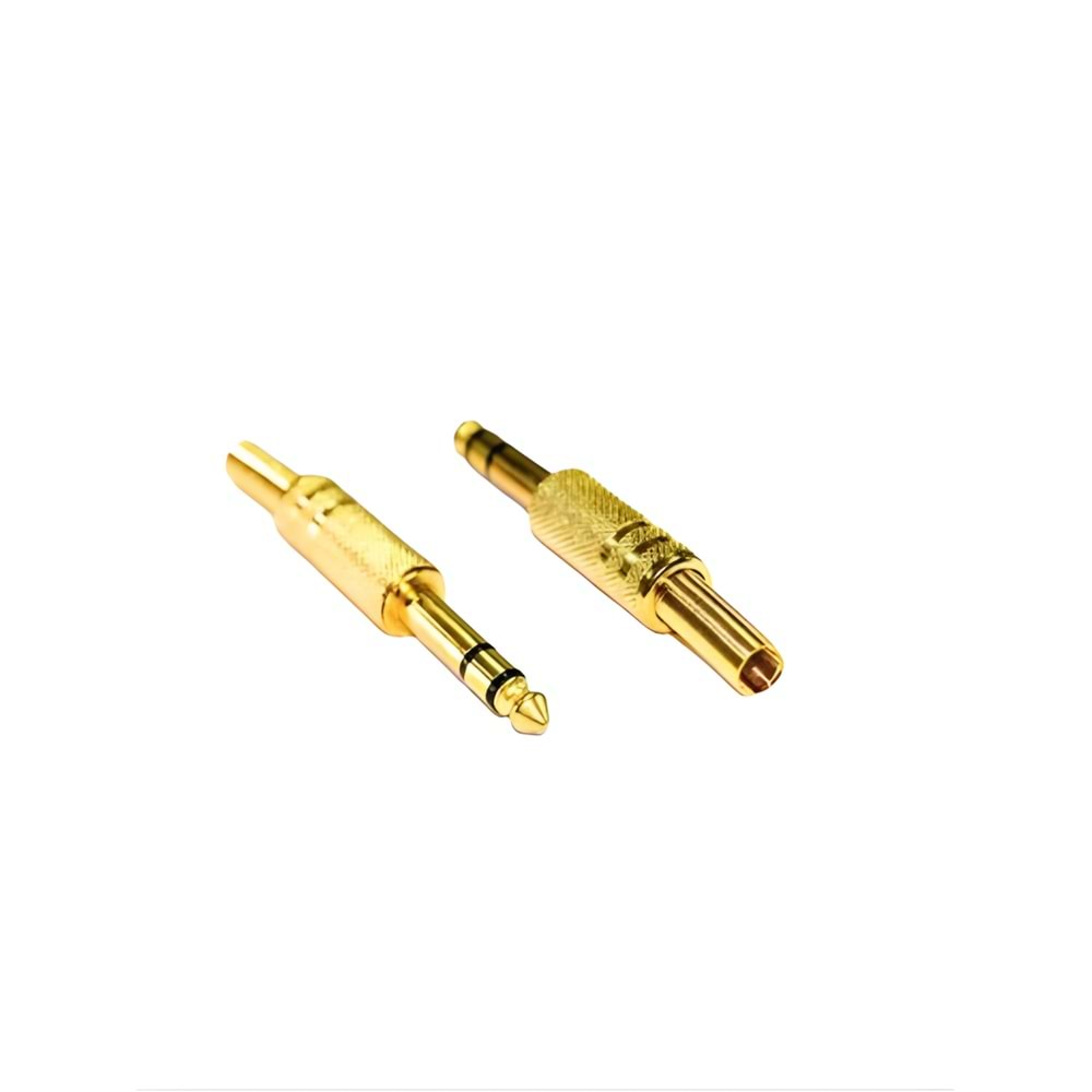 6.3 mm Stereo Erkek Jack Gold