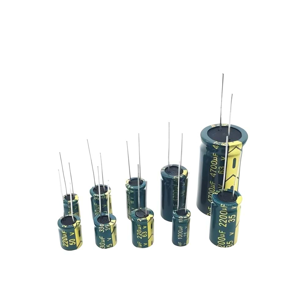 2.2uF 450 Volt Kondansatör, Kapasitör 8x12mm 105 Derece