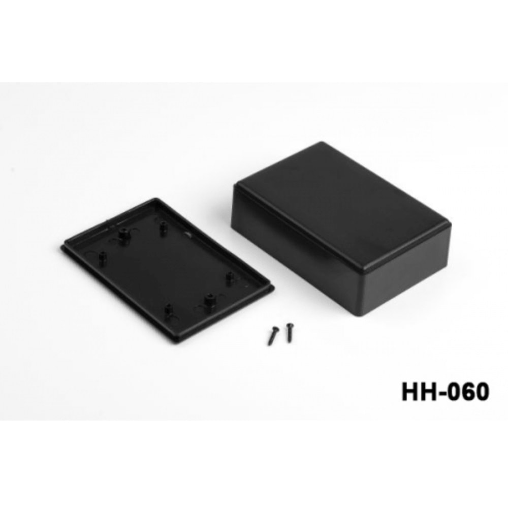 HH-060-S Plastik Kutu 2 Vidalı El Tipi Siyah (75x110x36)