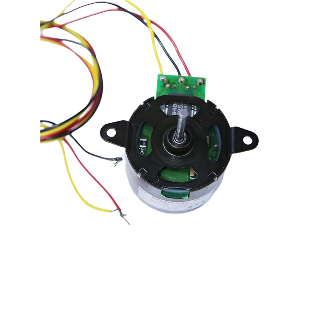 12 Volt Redüktörlü Motor Siyah, 3 Uçlu