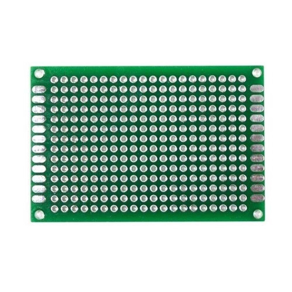 4X6 cm Çift Taraflı Delikli PCB Plaket, Pertinaks