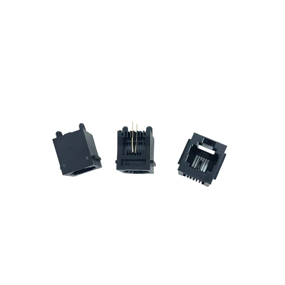 6P2C RJ-11 PCB Tip Konnektör 180 Derece (Dik)