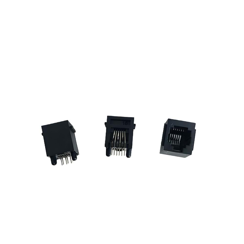6P6C RJ-12 PCB Tip Konnektör 180 Derece (Dik)