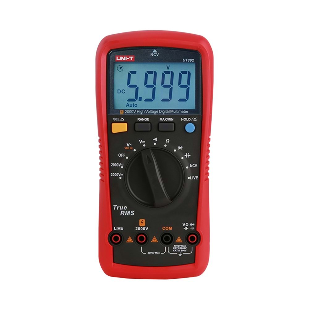 UT892 2000V Yüksek Voltaj Dijitial Multimetre UNI-T