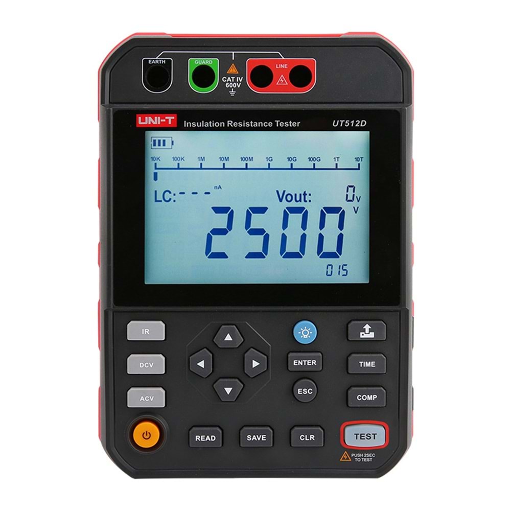 UT512D 2.5kV Dijital İzolasyon Direnci Test Cihazı UNI-T