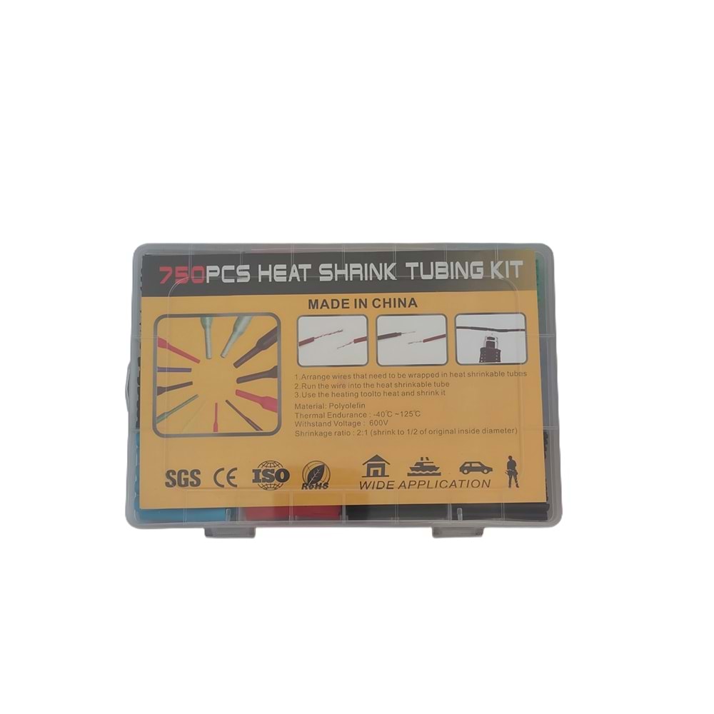 750 Çeşit Renkli Makaron Seti Kutulu Isı ile Daralan Makaron