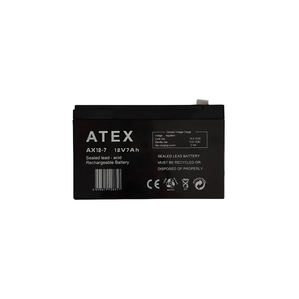 12 Volt 7 Ah Kuru Tip Akü ATEX