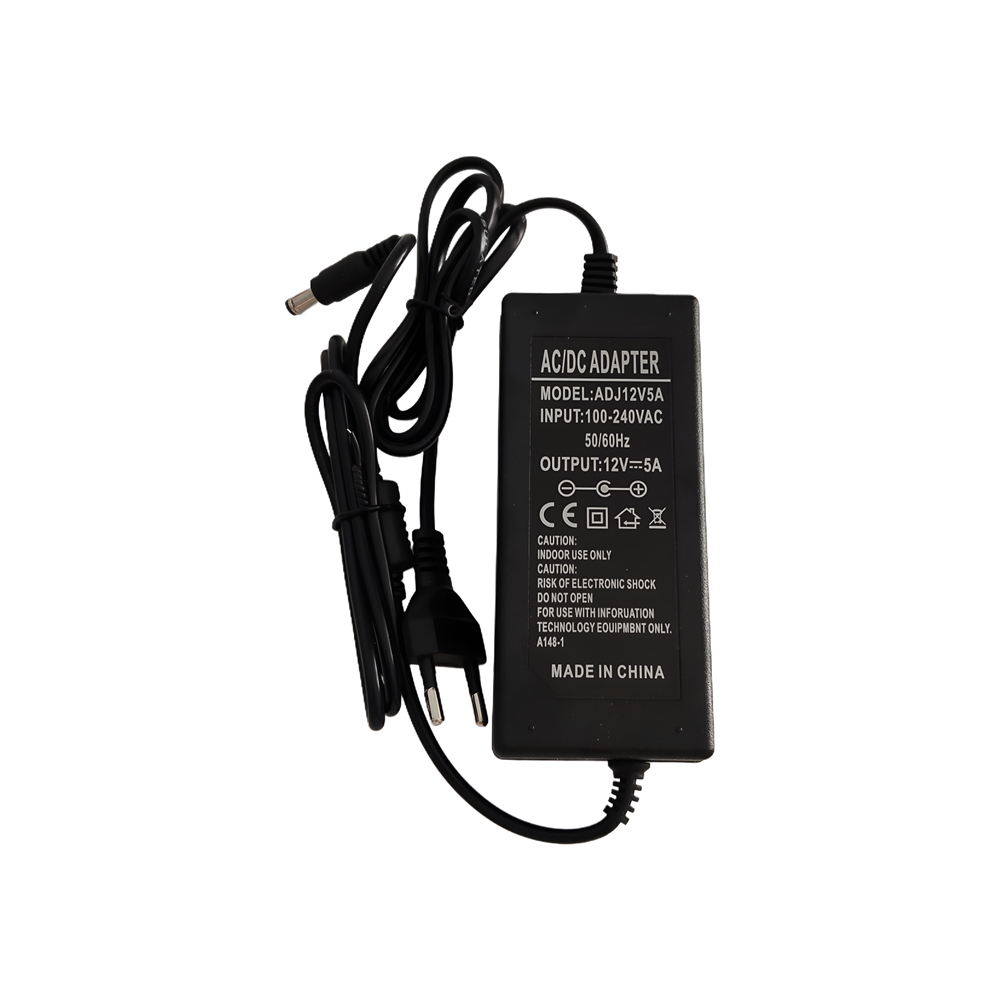 12V 5A Masa Tip Plastik Kasa Adaptör 5.5x2.5mm