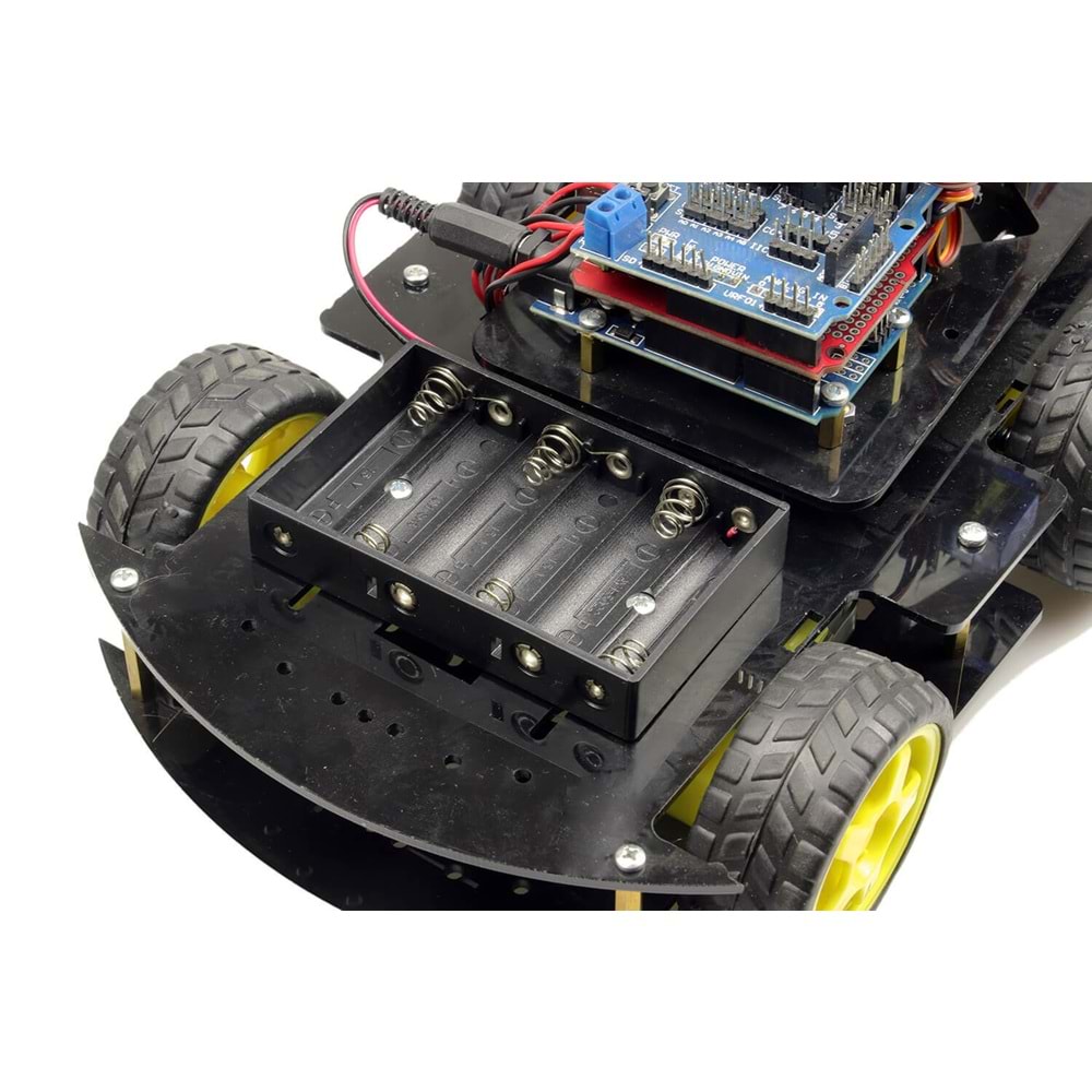 Arduino Robot Kollu 4WD Mobil Araba Kiti - (Demonte Montajsız)