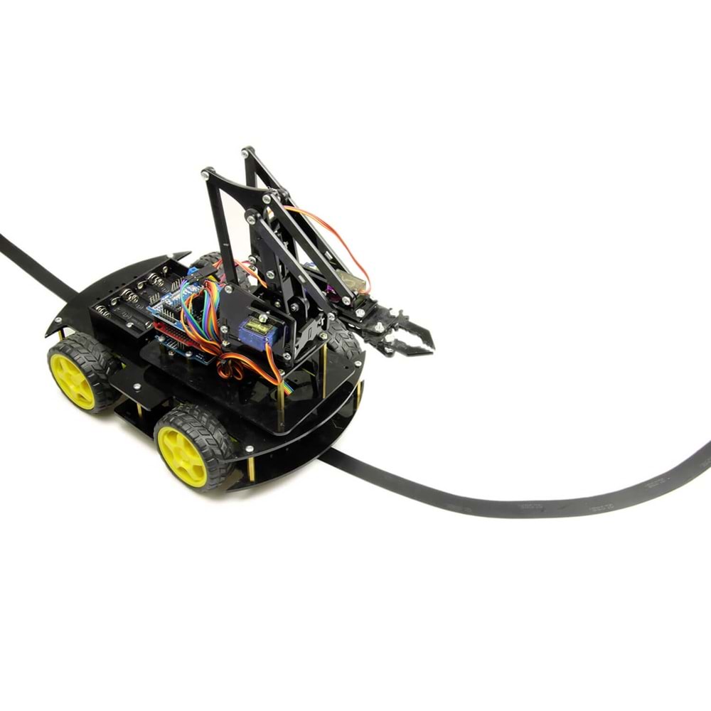 Arduino Robot Kollu 4WD Mobil Araba Kiti - (Demonte Montajsız)