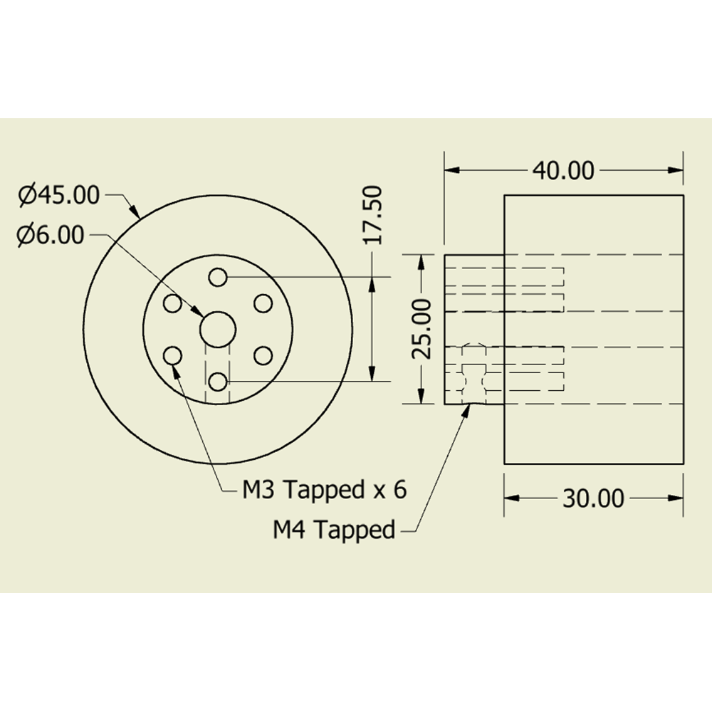 Sumo Robot Tekerleği 45x30mm ( 2 Adet )