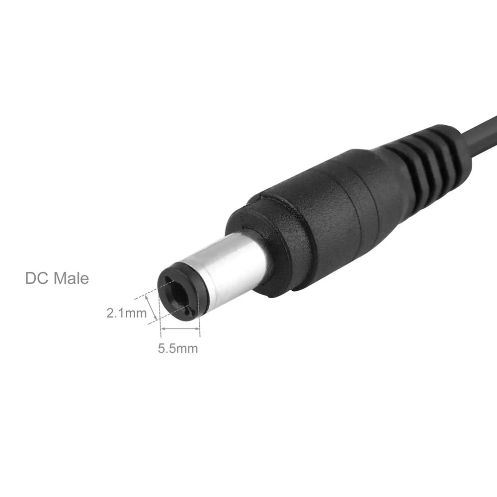 24V 1A Priz Tip Plastik Kasa Adaptör 5.5x2.5mm DC Yaylı Uç