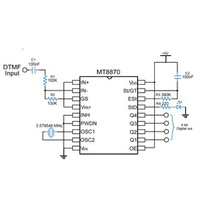 MT8870 DTMFDecoder Telefon Ses Modülü Ses Çözücü Modül