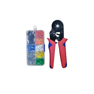 Yüksük Sıkma Pensesi (0,25mm2-6mm2) 400 Parça İzoleli Yüksük Seti Hediye