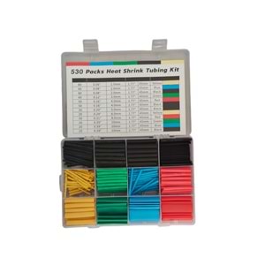 530 Çeşit Renkli Makaron Seti Kutulu Isı ile Daralan Makaron