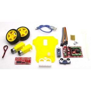 DuoBot Çizgi İzleyen ve Engelden Kaçan Robot (Montajlı)