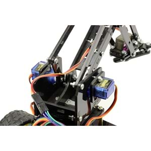 Arduino Robot Kollu 4WD Mobil Araba Kiti - (Demonte Montajsız)
