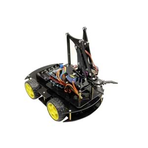Arduino Robot Kollu 4WD Mobil Araba Kiti - (Demonte Montajsız)