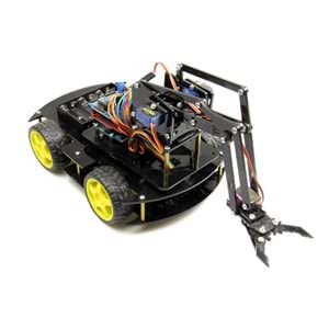 Arduino Robot Kollu 4WD Mobil Araba Kiti - (Demonte Montajsız)