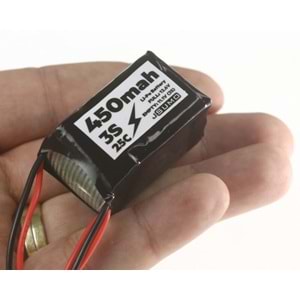 11.1V Lipo Batarya 450mAh 25C - 3S Lipo Pil