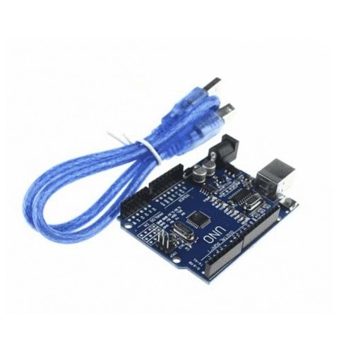 Arduino UNO R3 Geliştirilmiş CH340 Chip + USB Kablo Dahil