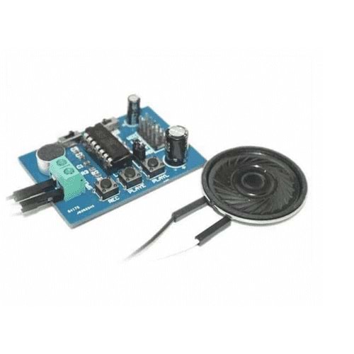 ISD1820 Ses Kayıt ve Çalma Modülü Mikrofonlu - Hoparlörlü