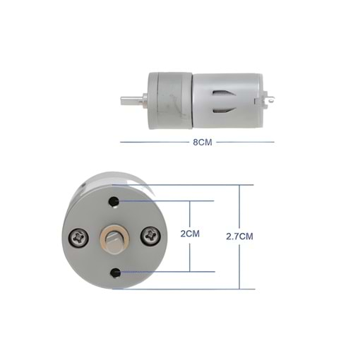 3-9V DC 77 RPM Gear Motor Vites Motoru Dişli Motoru