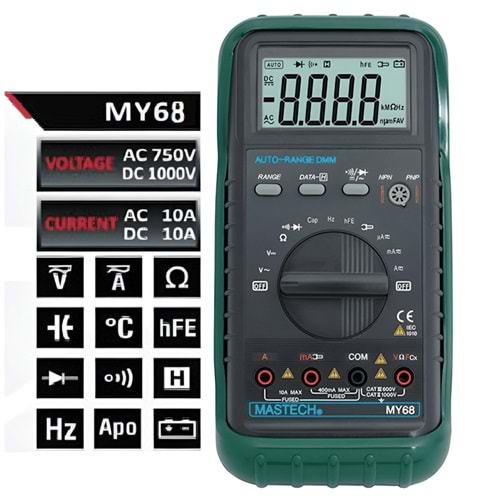 MY-68 Dijital Multimetre - Ölçü Aleti Mastech