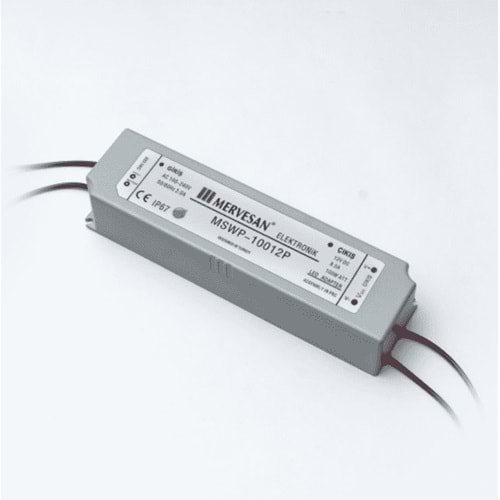 5V 20A 100W Sabit Voltaj SMPS IP-67, Metal Kasa Dış Mekan MTWP-1005 Mervesan