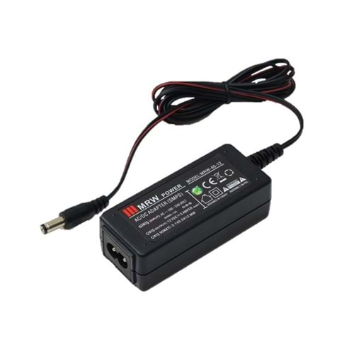 12VDC 3A 40W Masa Üstü AC-DC Adaptör, Power Modeli MRW-40-12 Mervesan