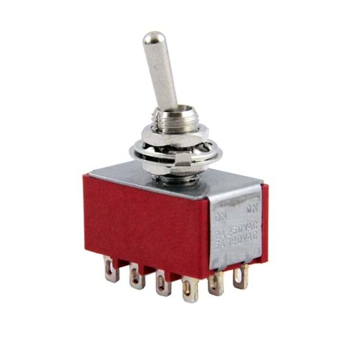 IC-148D Toggle Switch On-Off-On 12P Çap 6mm MTS-403