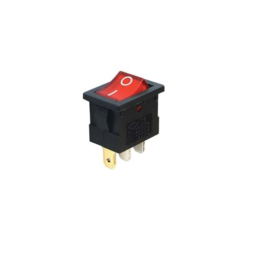 IC-118 Mini Işıklı Anahtar On-Off 3P, Sarı Renk