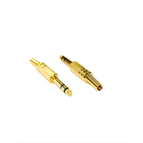 6.3 mm Stereo Erkek Jack Gold