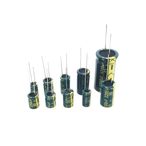 22uF 250 Volt Kondansatör, Kapasitör 10x20mm 105 Derece